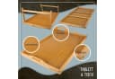 DIMONO Bambus Bett Tablett – Klappbares Frühstücks- & Serviertablett mit Beinen Bild 4