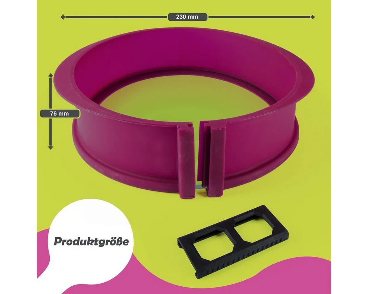 Goods+Gadgets Silikon Springform 23 cm mit Glasboden Antihaft - Bild 3