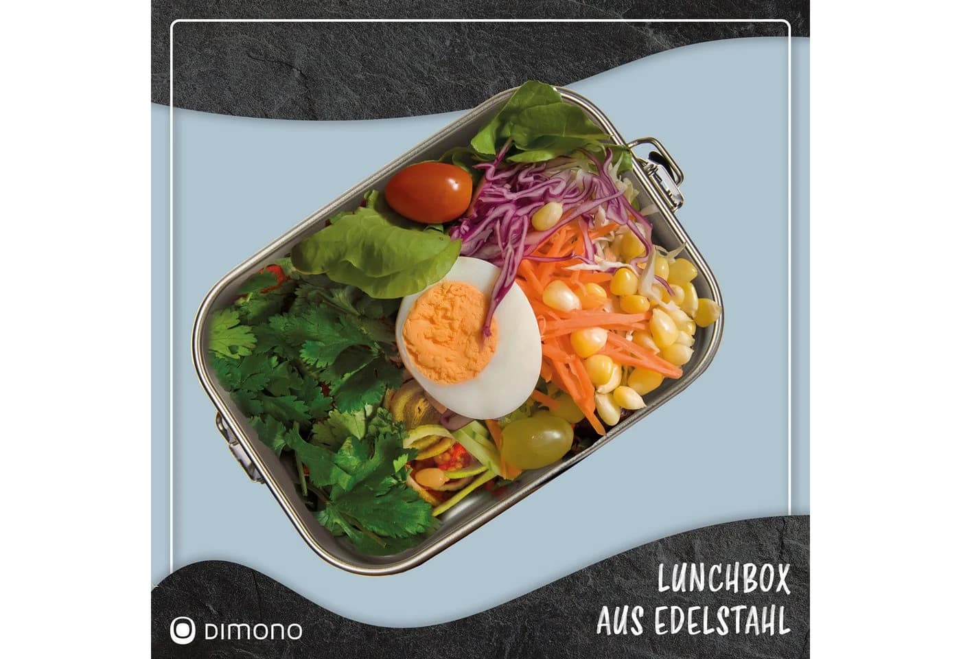 Dimono Edelstahl Brotdose 550ml Auslaufsicher BPA-frei - Bild 4