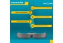 Body & Mind Sitzkissen Orthopädisches Keilkissen Grau Memory Foam Bild 4