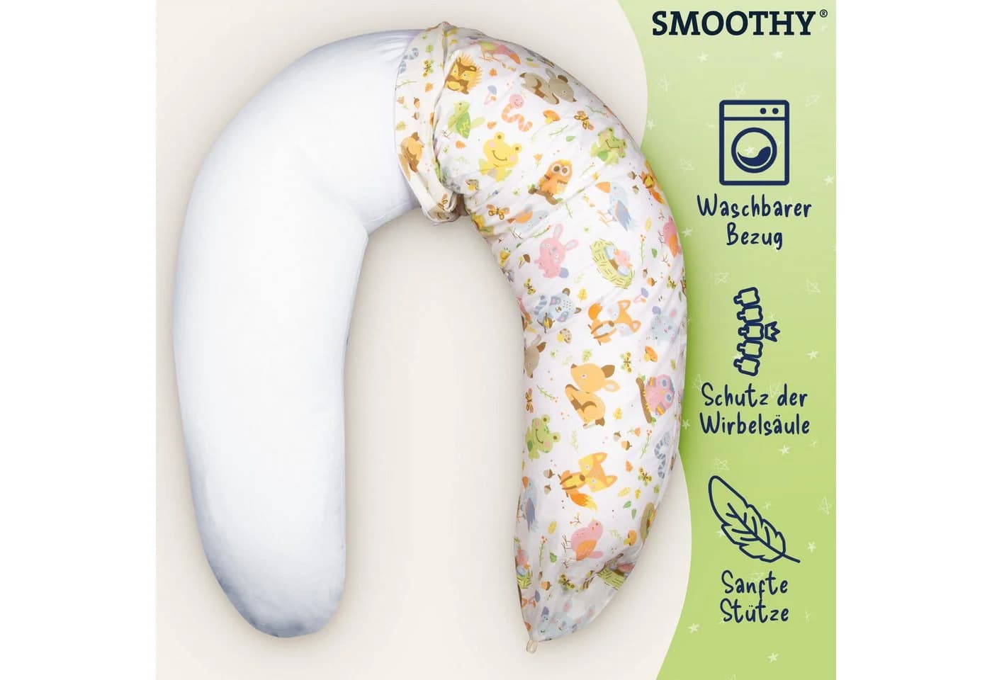 Smoothy Stillkissen Schwangerschafts- & Stillkissen – Seitenschläferkissen Bunt - Bild 4