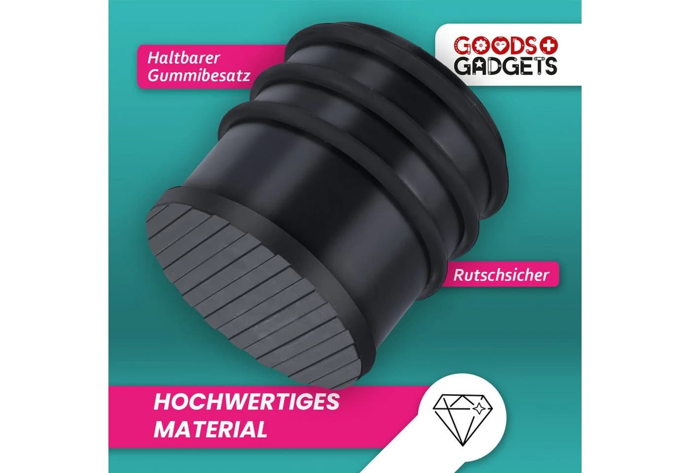 Goods+Gadgets Türstopper DIMONO Edelstahl 4er Set