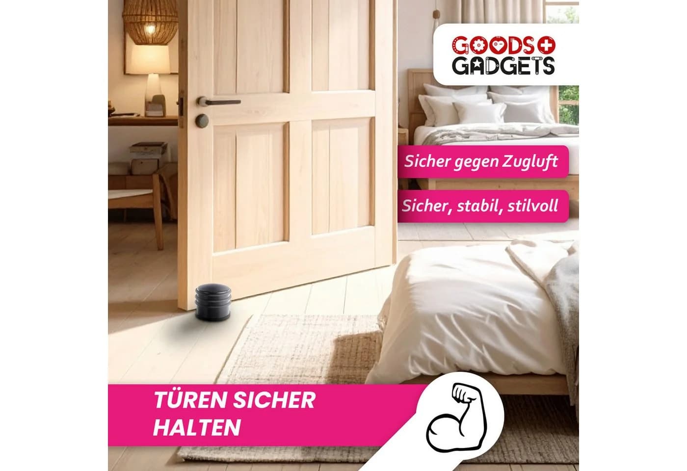 Goods+Gadgets Türstopper DIMONO Edelstahl 4er Set - Bild 4