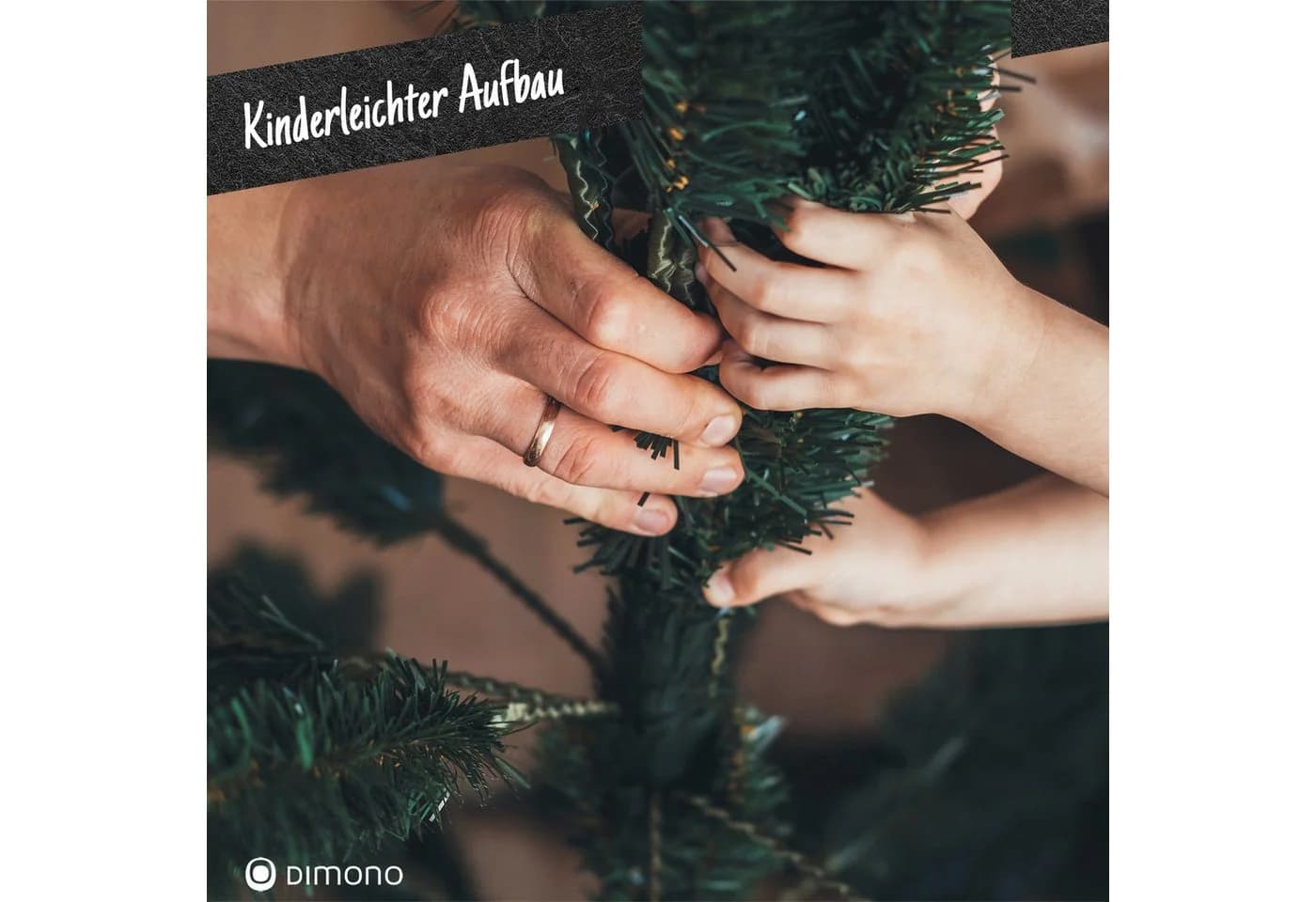Dimono Künstlicher Weihnachtsbaum XXL Naturgrün mit Ständer und Stecksystem - Bild 3