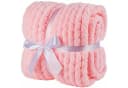 Feluna Wohndecke Grobmaschig Rosa Flauschig Kuscheldecke Bild 2