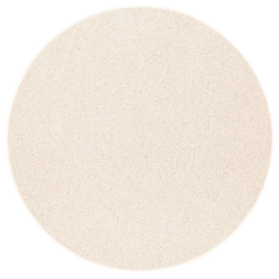 Snapstyle Wollteppich Natur Teppich Wolle Berber Rund 10 mm