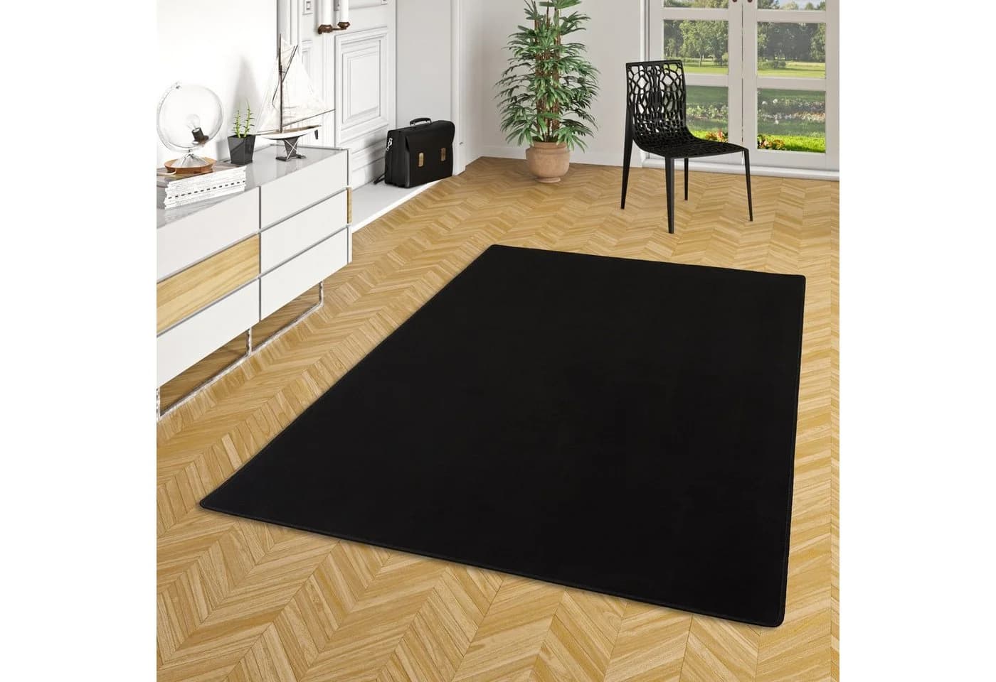 Snapstyle Veloursteppich Basic Velours Teppich Carla Eckig 7 mm Höhe - Bild 2