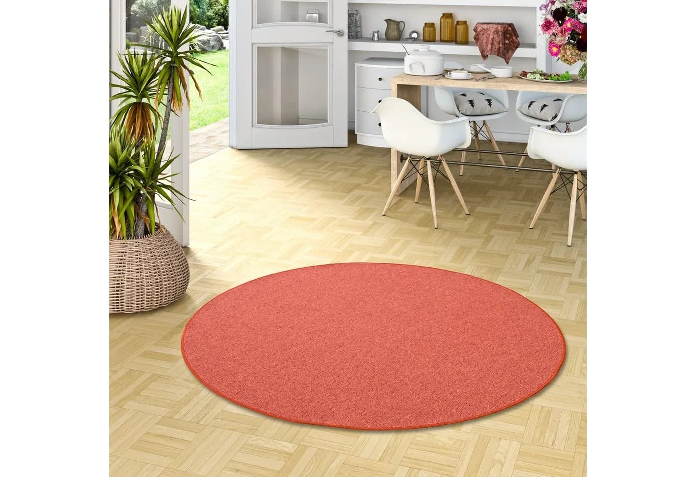 Snapstyle Veloursteppich Strong Rund Terrakotta Polyamid - Bild 2
