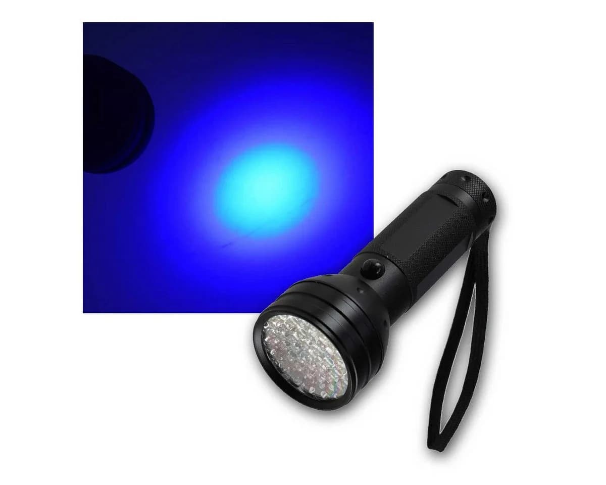 ChiliTec LED Taschenlampe Schwarzlicht 51 UV LEDs Aluminium - Bild 2