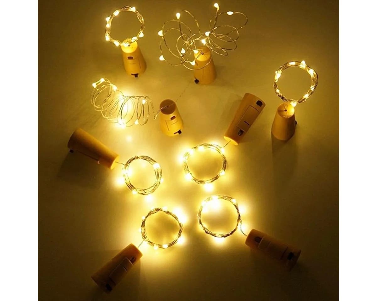 ChiliTec LED-Lichterkette 10er Pack Flaschenbeleuchtung Warmweiß