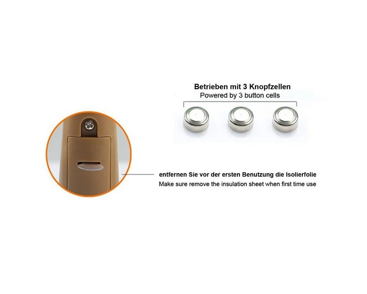 ChiliTec LED-Lichterkette 10er Pack Flaschenbeleuchtung Warmweiß - Bild 5