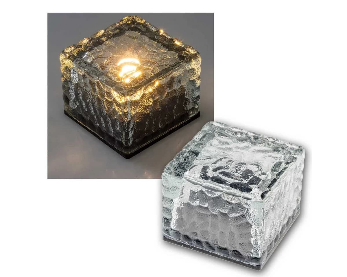 ChiliTec LED Solarleuchte Solar Dekosteine warmweiß, IP65, 4er Set - Bild 2