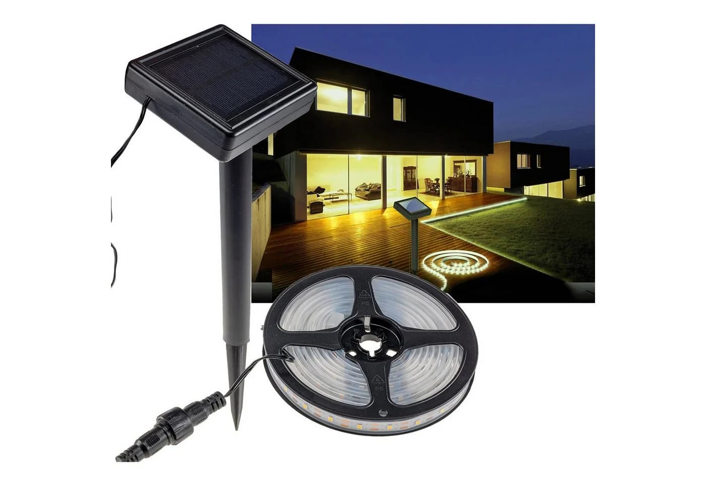 ChiliTec LED Solarleuchte CHILITEC Solar LED-Strip 3 m warmweiß - Bild 5