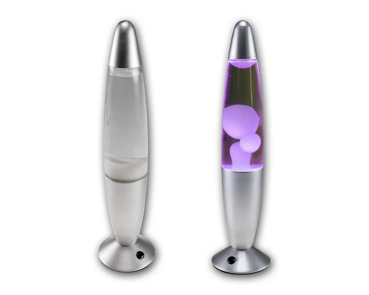 Lavalampe Silber, Weiß, Transparent - Bild 5