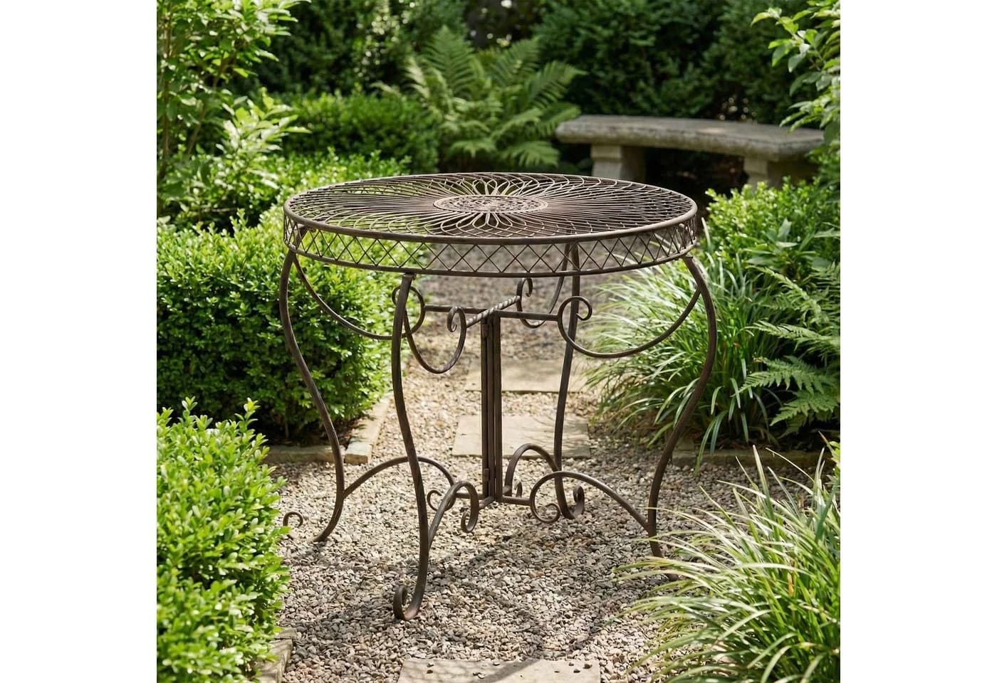 CLP Gartentisch Sheela Bronze Pulverbeschichtetes Eisen Jugendstil - Bild 3