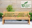 CLP Gartenbank Florida Teakholz Gartenbank Brau Bild 3