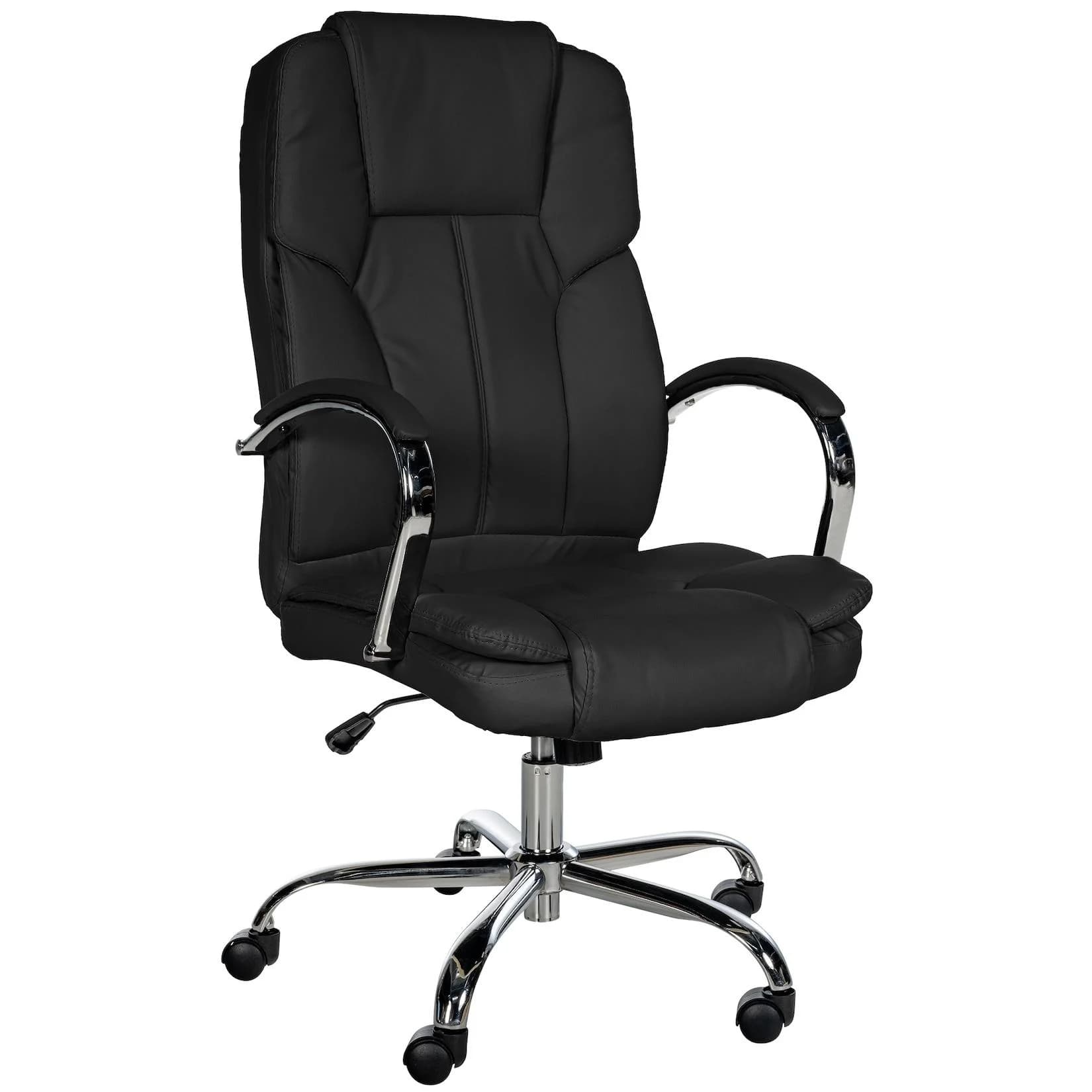 CLP Bürostuhl BIG Xanthos I Ergonomisch Mit Wippfunktion I Kunstleder Schwarz