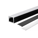 ENERGMiX LED Aluprofil Schwarz 1m U-Profil mit Abdeckungen Bild 2