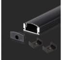 ENERGMiX LED Aluprofil 1m Schwarz U-Profil Bild 1