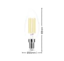 Aigostar LED Leuchtmittel C35 E14 Klarglas Warmweiß 4W Bild 1