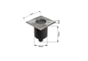 GTV LED Gartenleuchte Edelstahl Quadrat IP67 GU10 Bild 3