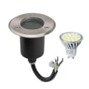 GTV LED Bodenleuchte Edelstahl IP67 230V GU10 Warmweiß Bild 2