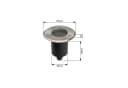 GTV LED Bodenleuchte Edelstahl IP67 230V GU10 Warmweiß Bild 5