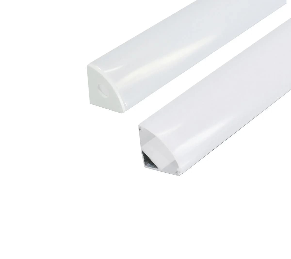 ENERGMiX LED-Profil 2m Alu mit Milchglas Abdeckung inkl. Clips - Bild 2