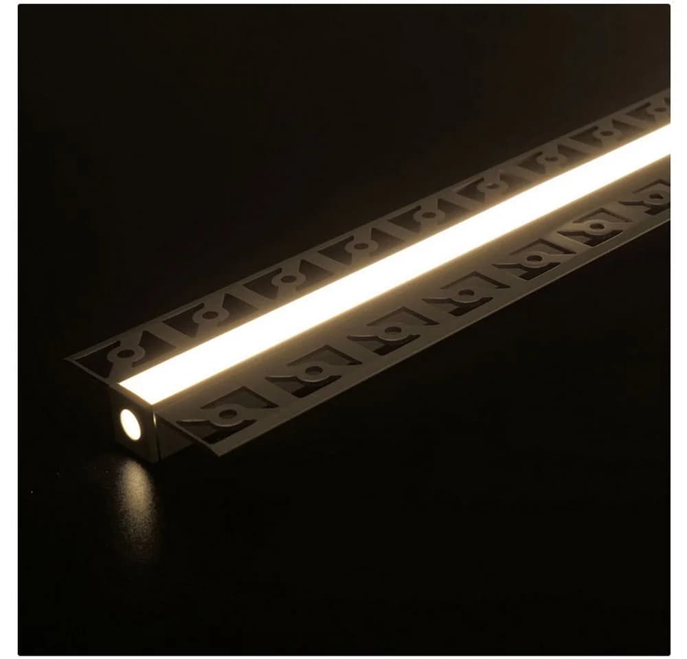 ENERGMiX LED-Stripe-Profil 2 Meter Alu Profil mit Milchglas Abdeckung