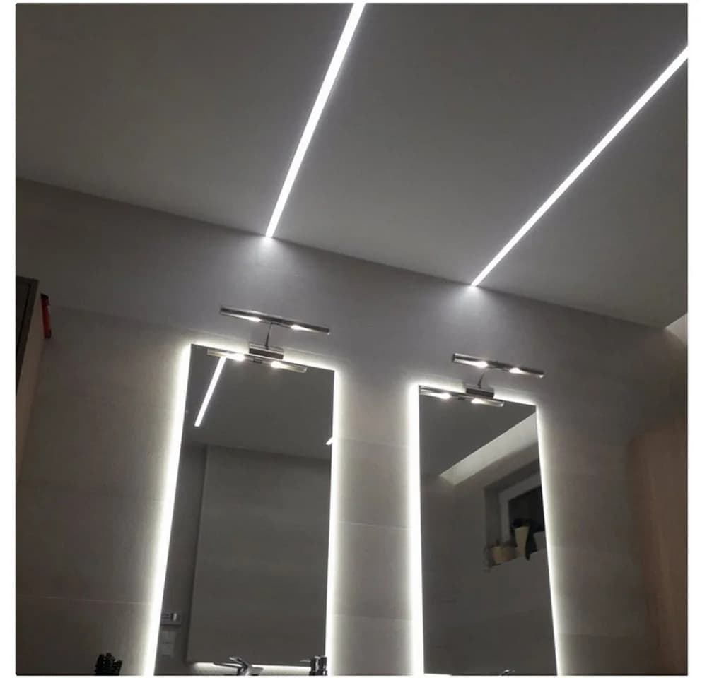 ENERGMiX LED-Stripe-Profil 2 Meter Alu Profil mit Milchglas Abdeckung - Bild 3