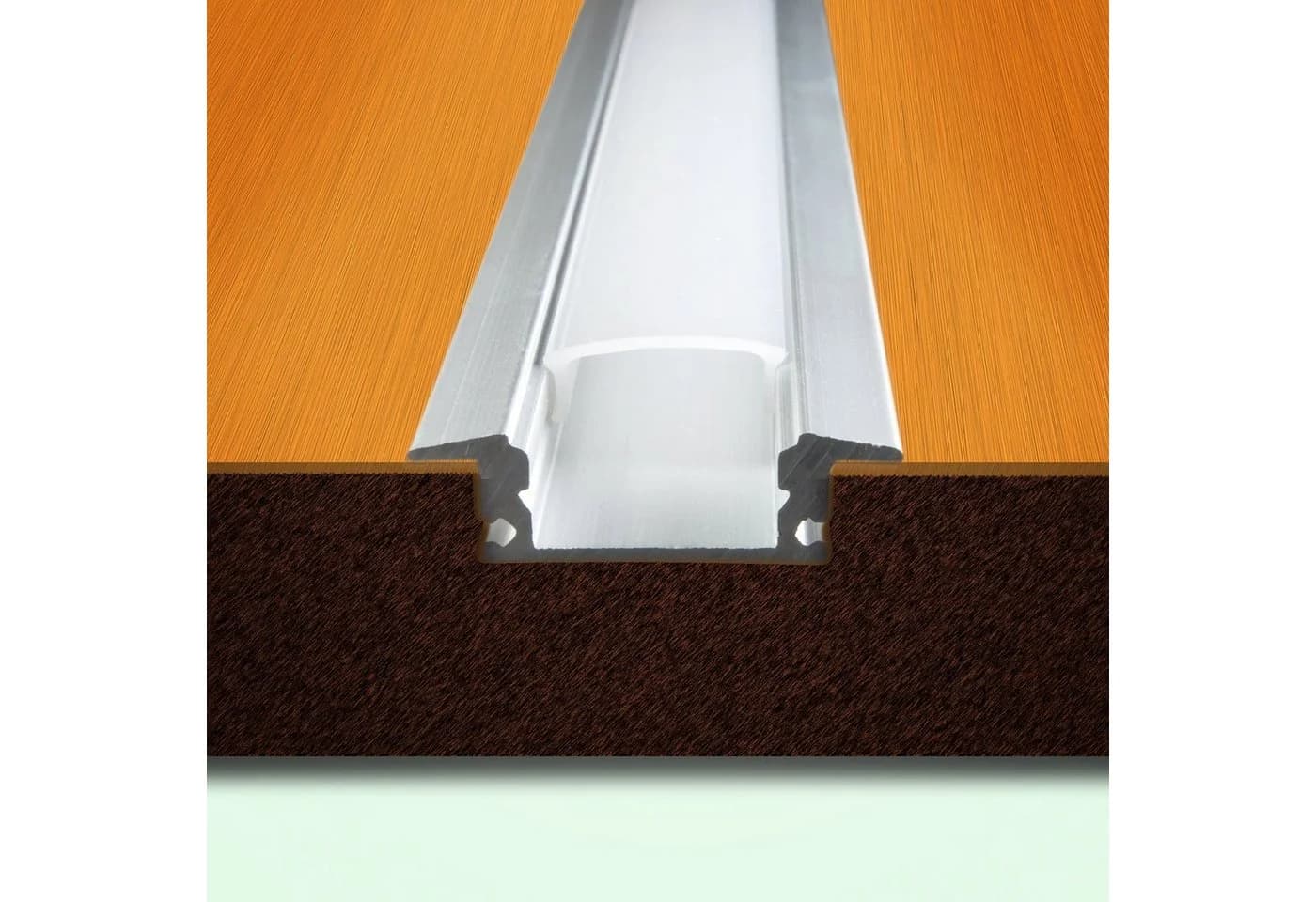 ENERGMiX LED-Stripe-Profil 2m Alu Schiene mit opaler Abdeckung - Bild 3