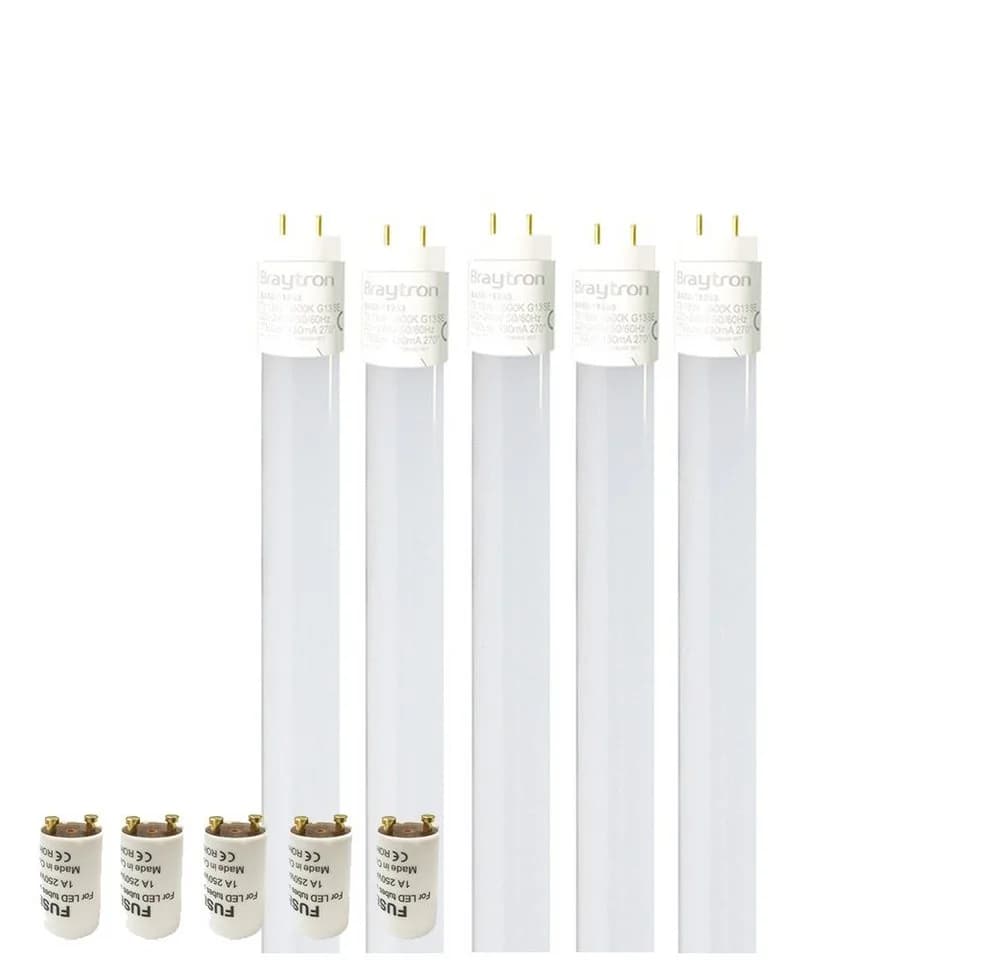 ENERGMiX T8 LED Glasröhre 5er Set Neutralweiß 4000K
