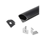 ENERGMiX LED-Stripe-Profil 2m Schwarz Aluminium Bild 1