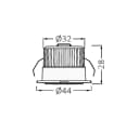 Braytron LED Einbaustrahler 3W Warmweiß IP54 Aluminium Bild 5