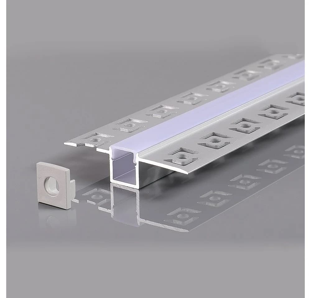 ENERGMiX LED-Stripe-Profil 2m Alu mit Milchglas Abdeckung - Bild 2