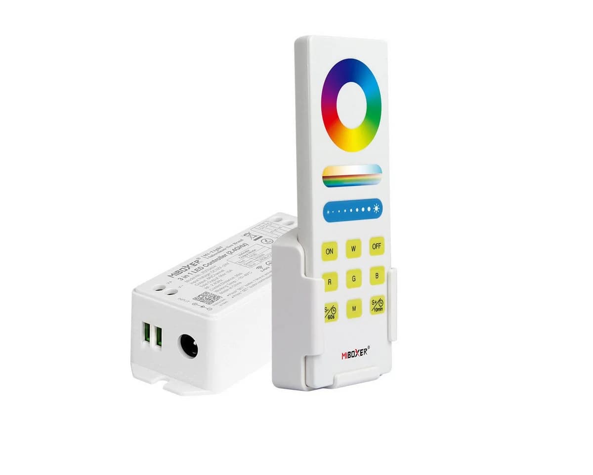 V-TAC RGB-CCT LED Streifen 10m 24V Dimmbar mit Trafo & Steuergerät - Bild 3
