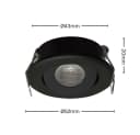 V-TAC LED Einbaustrahler Mini Spot Schwarz Schwenkbar Bild 1