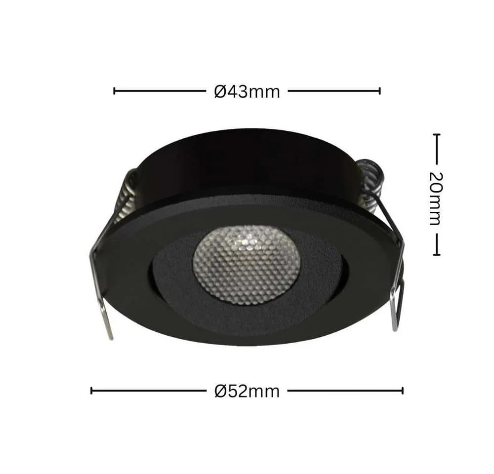 V-TAC LED Einbaustrahler Mini Spot Schwarz Schwenkbar