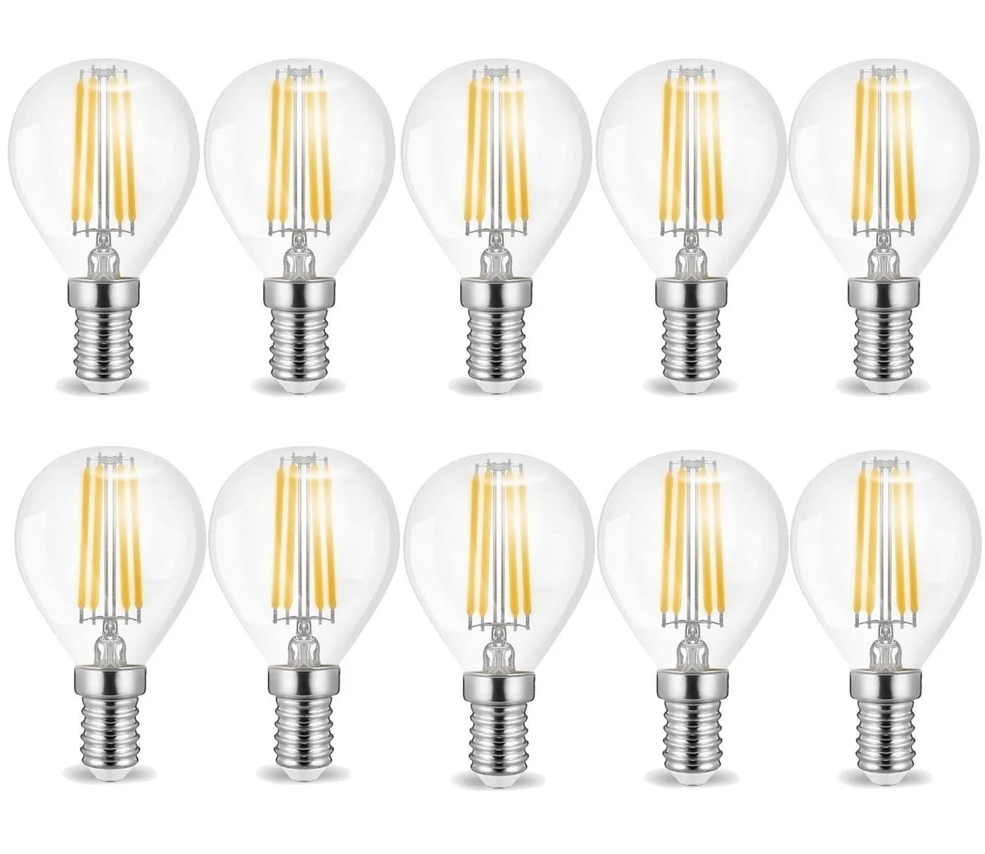 Aigostar LED-Leuchtmittel 4W E14 Filament G45 Warmweiß Klar Glas - Bild 3