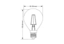 Aigostar LED-Leuchtmittel 4W E14 Filament G45 Warmweiß Klar Glas Bild 4