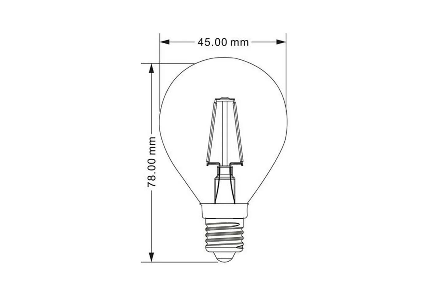 Aigostar LED-Leuchtmittel 4W E14 Filament G45 Warmweiß Klar Glas - Bild 4
