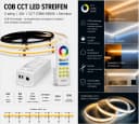 GTV LED Stripe 24V COB CCT Dimmbar 2700K-6500K Set mit Fernbedienung Bild 2