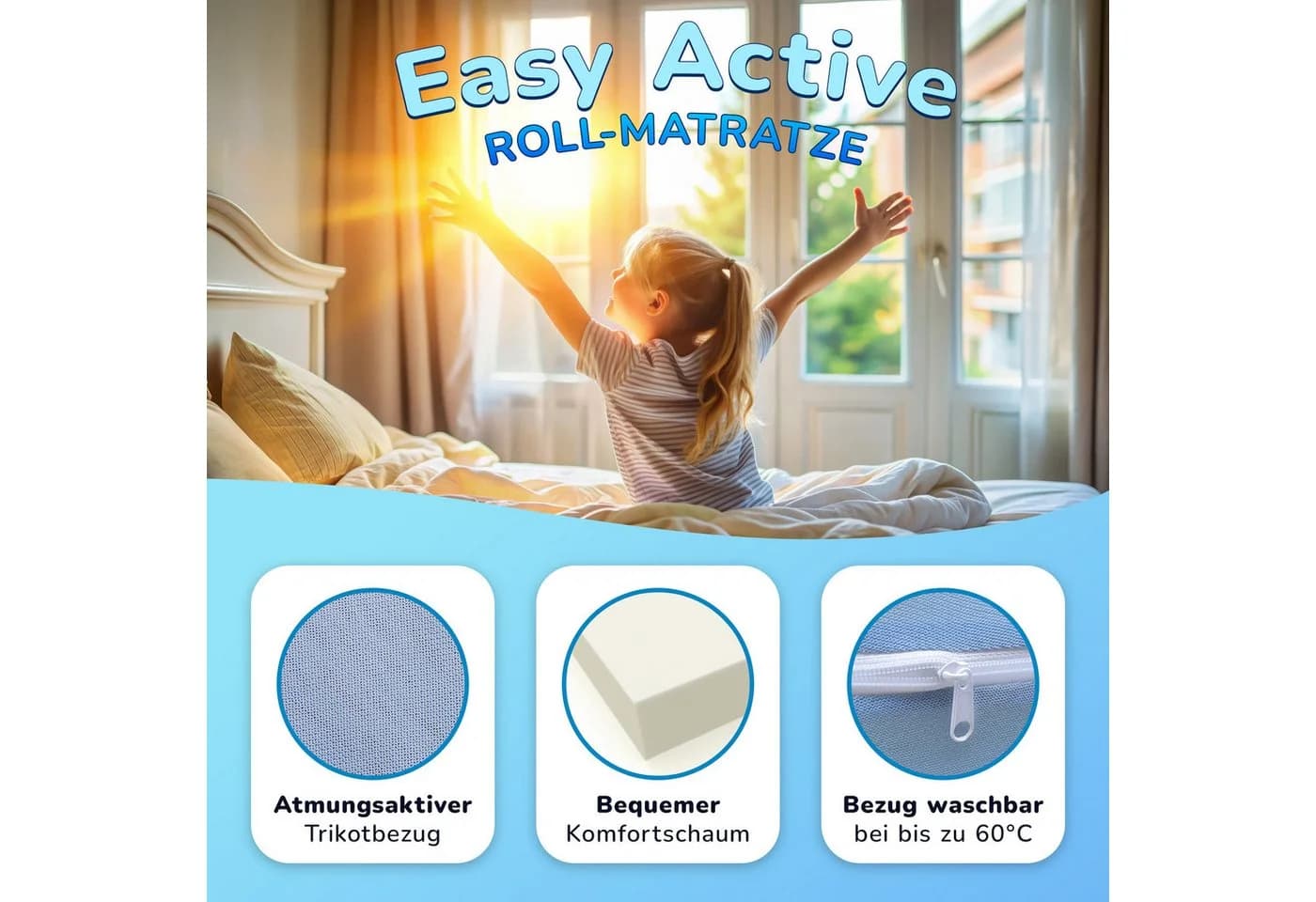 MSS e.K. Kaltschaummatratze EASY ACTIVE Rollmatratze 11 cm - Bild 3