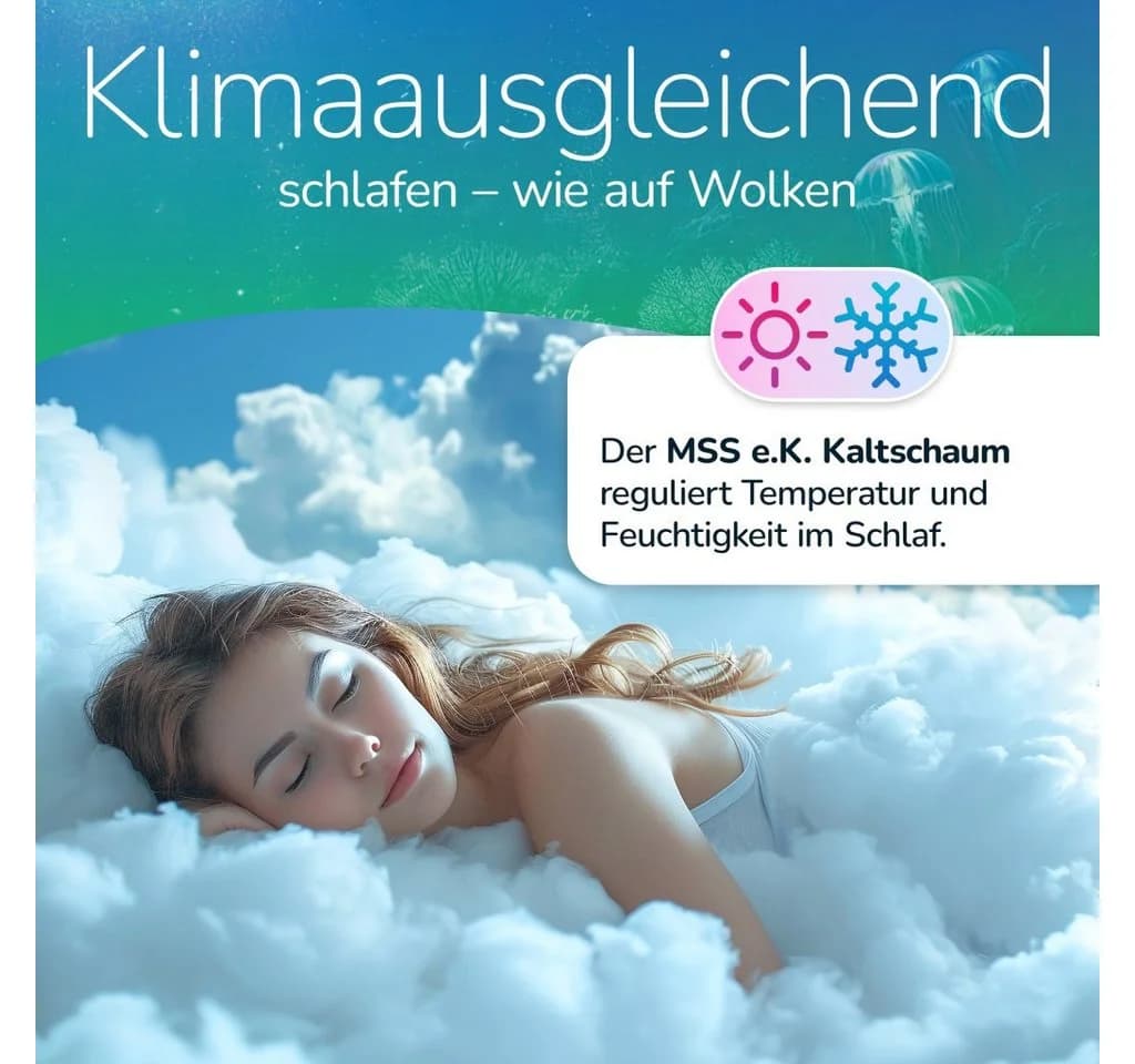 MSS e.K. Aqua Deluxe Kaltschaummatratze Wendematratze Weiß - Bild 5