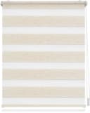 LICHTBLICK ORIGINAL Duo Rollo Klemmfix Beige/Weiß Seitenzugrollo Bild 1