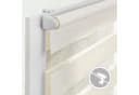 LICHTBLICK ORIGINAL Duo Rollo Klemmfix Beige/Weiß Seitenzugrollo Bild 5