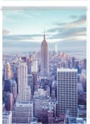 LICHTBLICK ORIGINAL Seitenzugrollo Klemmfix New York Motiv Blau Weiß Bild 3