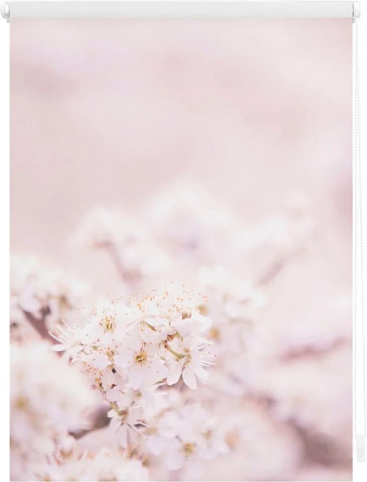 LICHTBLICK Seitenzugrollo Kirschblüten Rosa Weiß Klemmfix - Bild 3