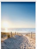 LICHTBLICK ORIGINAL Seitenzugrollo Klemmfix Motiv Ostseestrand Blau Weiß Bild 3