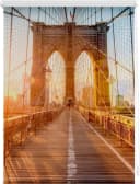 LICHTBLICK ORIGINAL Seitenzugrollo Klemmfix Brooklyn Bridge Motiv Orange Weiß Bild 3
